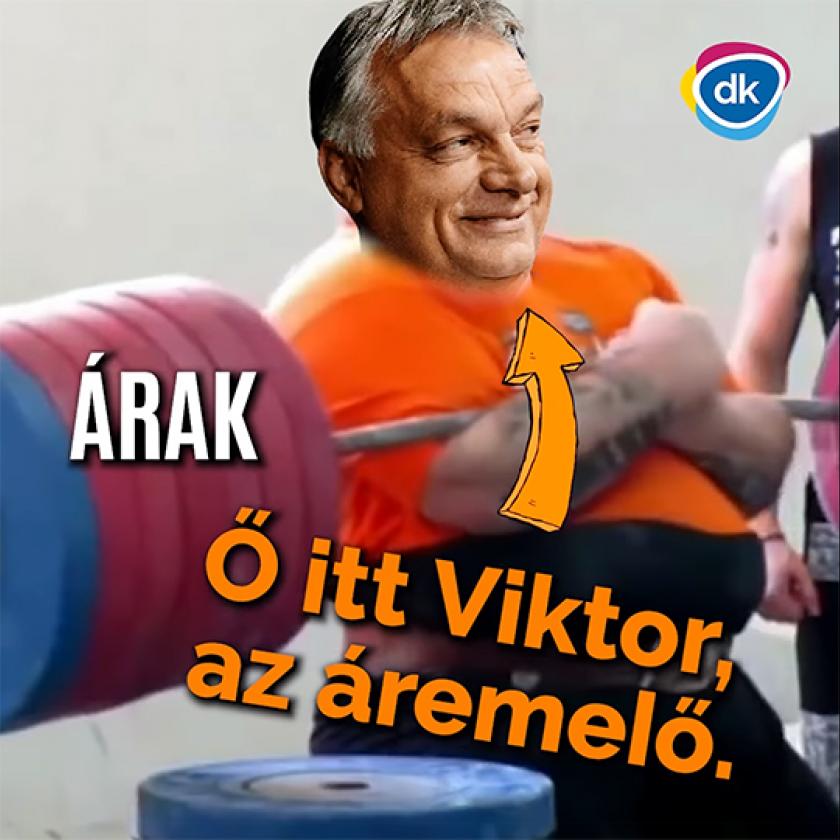 A testépítő Orbán Viktorról készített videót a DK 