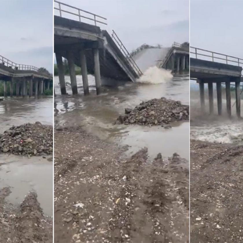 Folyóba roskadt egy híd Szerbiában - VIDEÓ