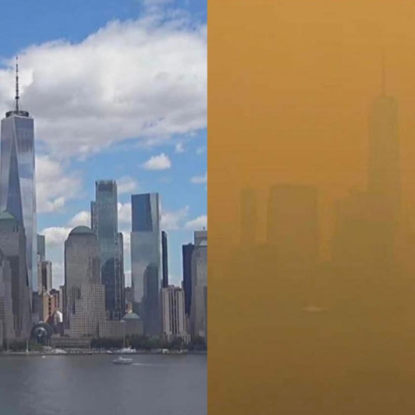 A kanadai erdőtüzek füstjében fuldoklik New York