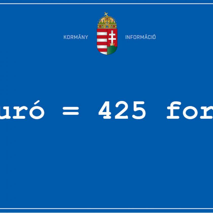 Az Orbán-kormány 425 forintos euróval számol