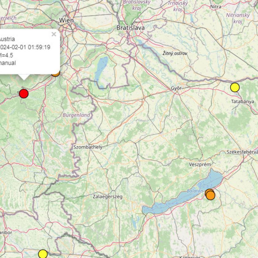 4,4-es erősségű földrengés volt Ausztriában