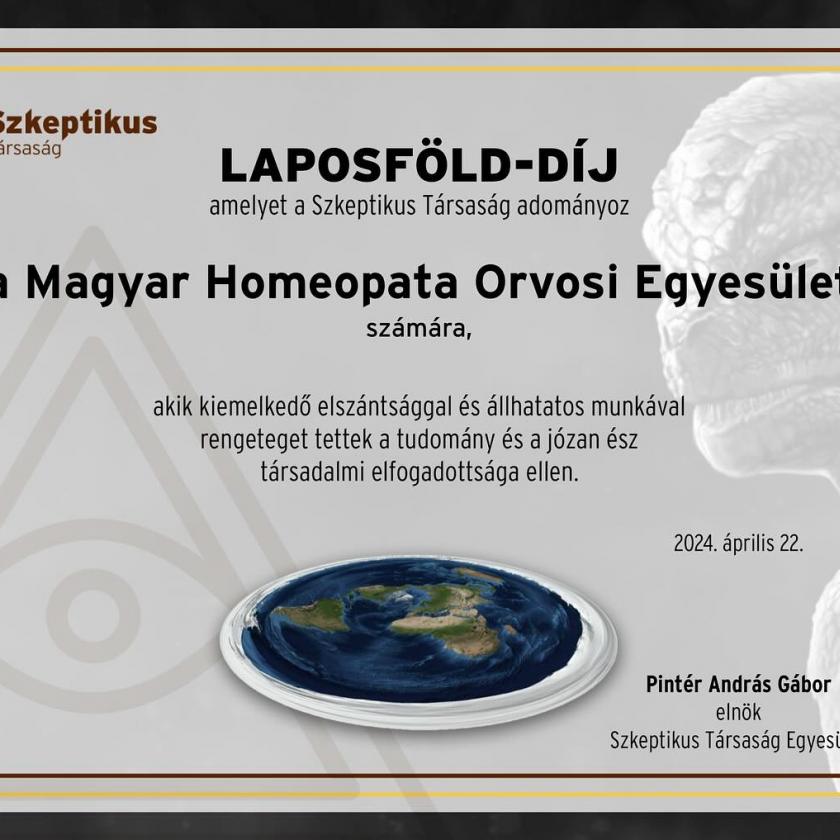 A Magyar Homeopata Orvosi Egyesület kapta az idei Laposföld-díjat