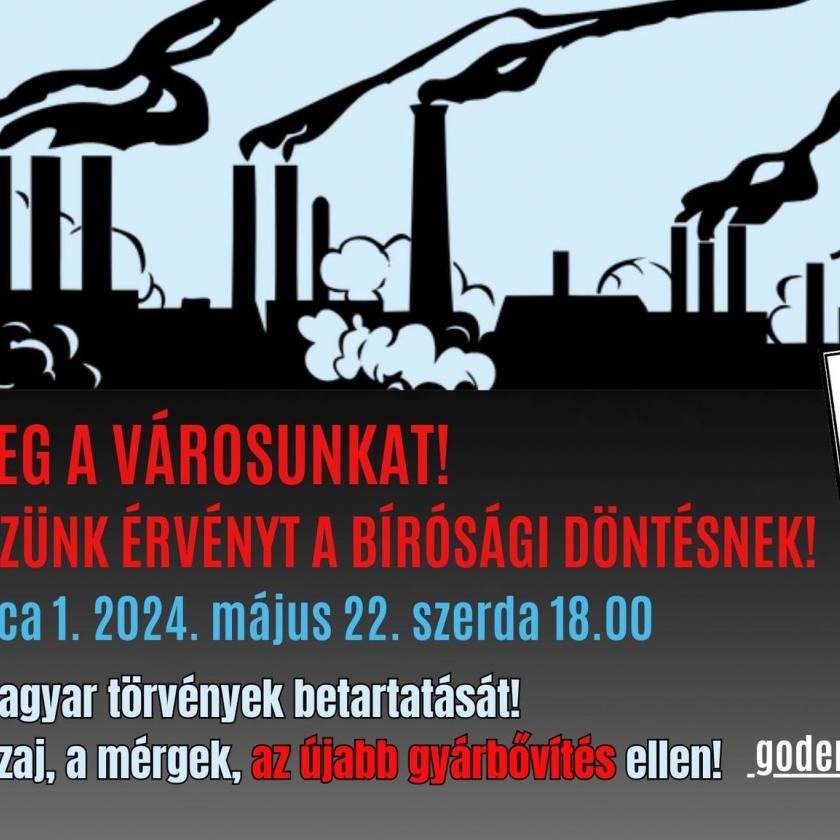A gödi akkumulátorgyár ellen lesz ma tüntetés