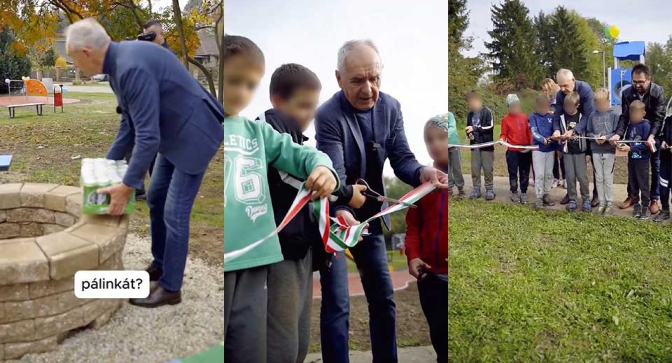 Játszótéravató egy tálca sörrel