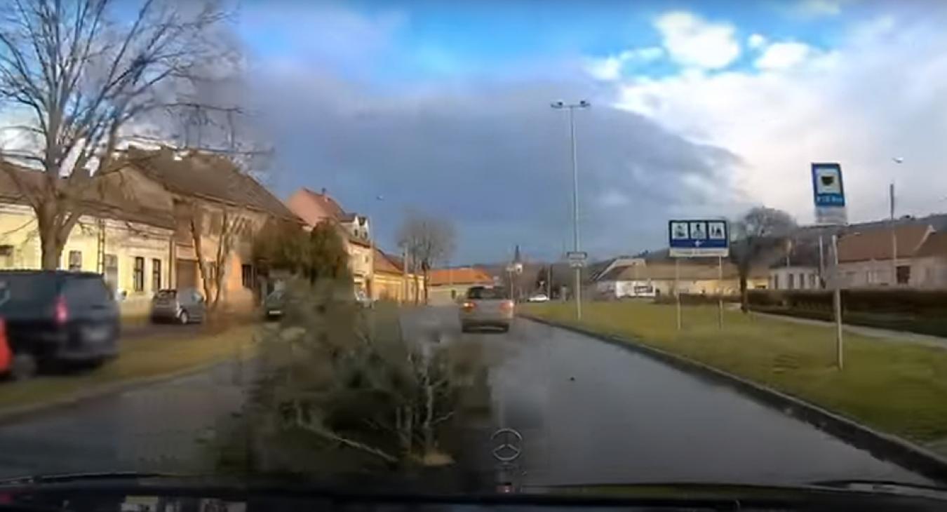 Eltalálta az autóját egy fenyőfa Esztergomban