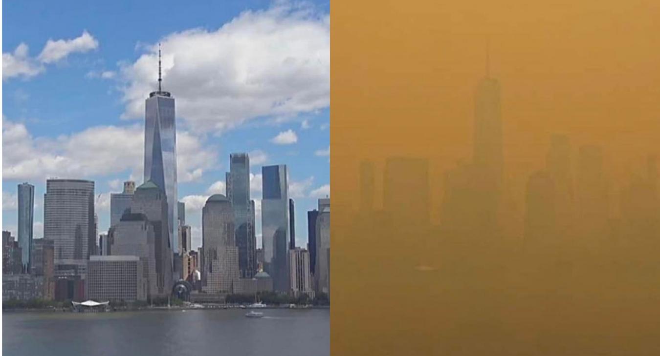 A kanadai erdőtüzek füstjében fuldoklik New York