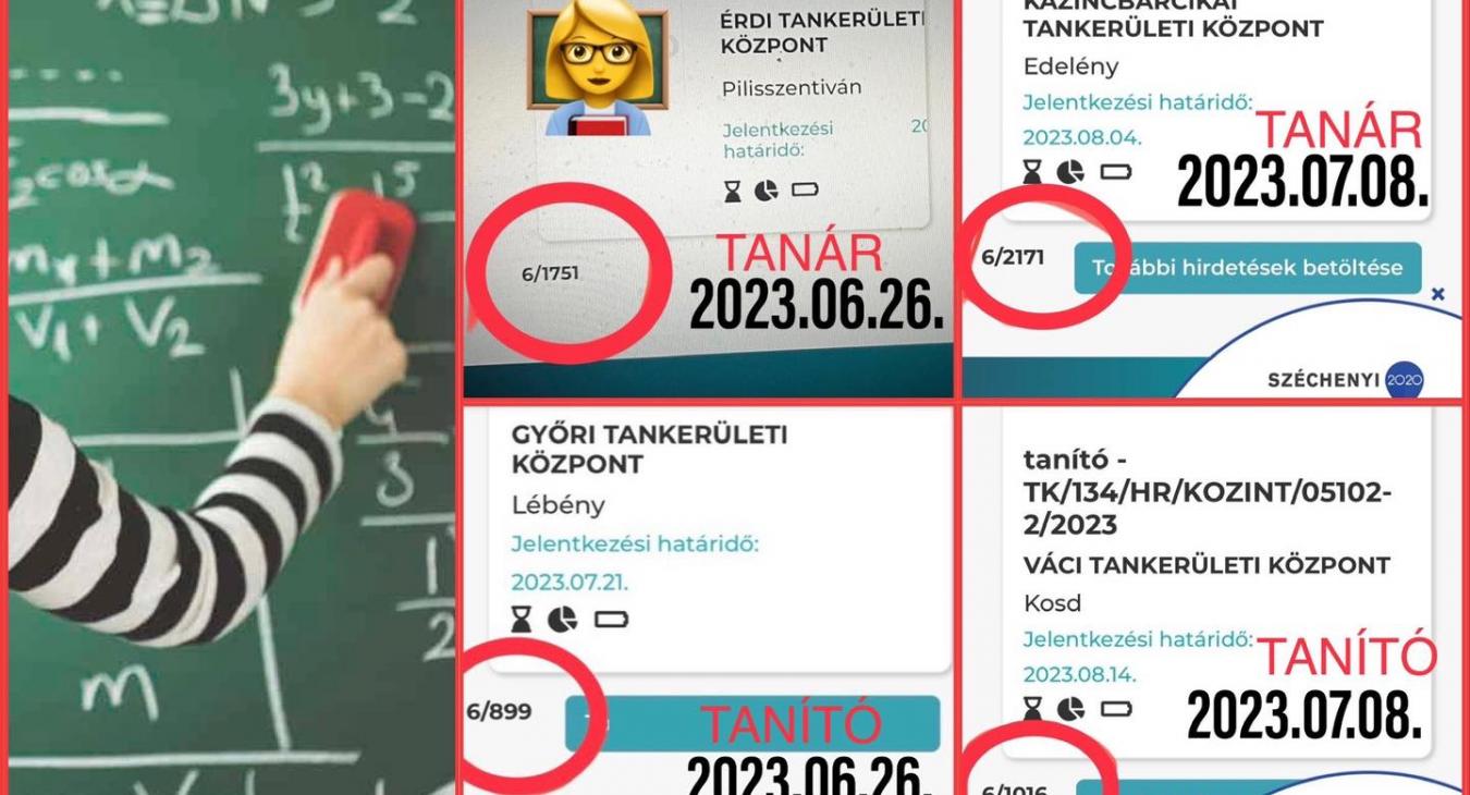 Durva számok a Belügyminisztérium pedagógus álláskereső portálján