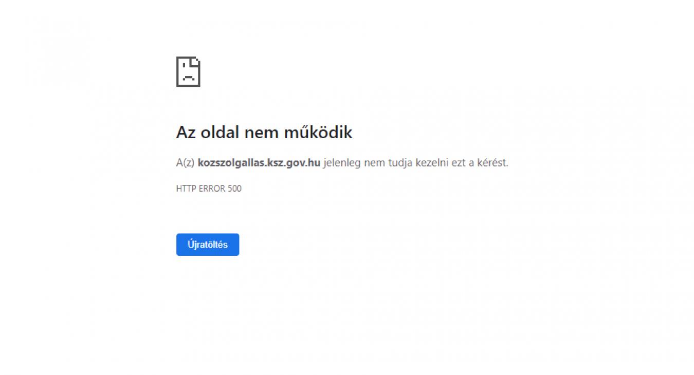 Egy hete "karbantartás alatt" az állami állásportál