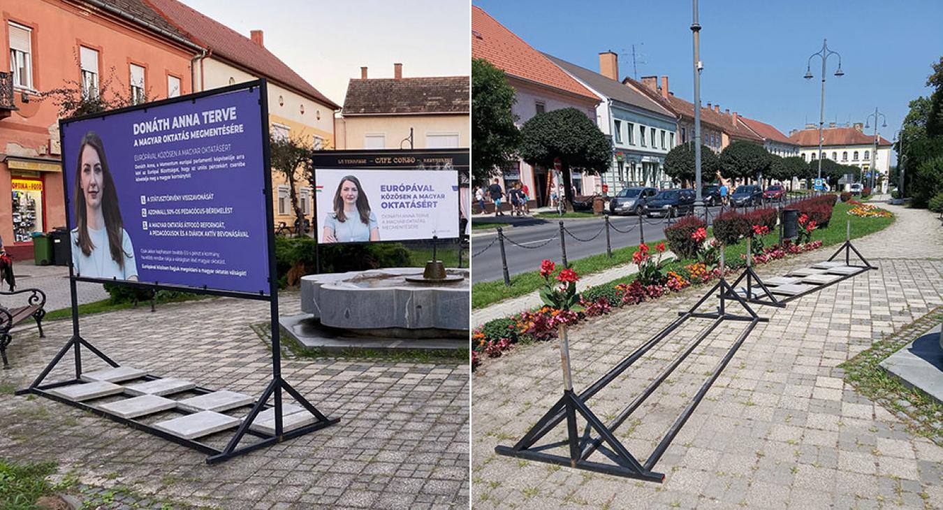 Szentgotthárdon egy napig állhatott a Momentum plakátkiállítása