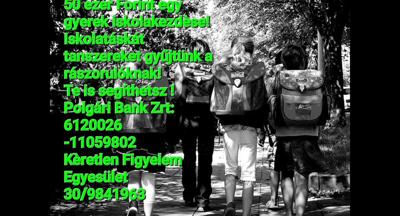 Tanszergyűjtés Debrecenben szegény családok gyermekeinek