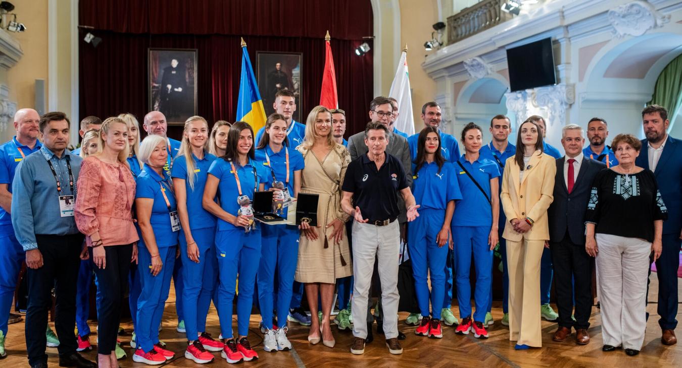 Karácsony Gergely találkozott az ukrán atlétikai csapat tagjaival