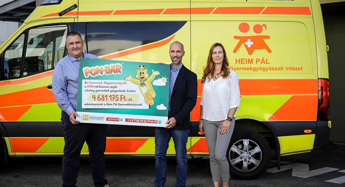Az állam helyett az Intersnack és a SPAR segít a Heim Pál Gyermekkórház orvosainak