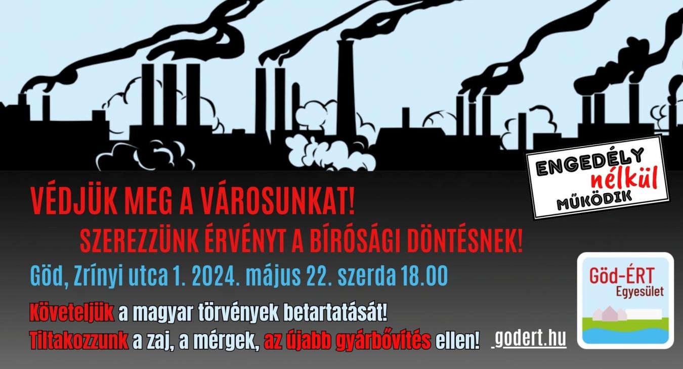 A gödi akkumulátorgyár ellen lesz ma tüntetés