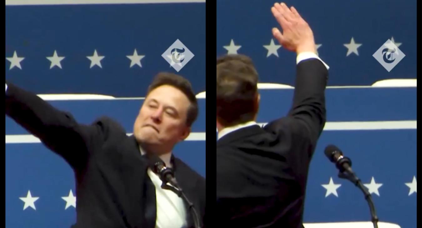 Elon Musk náci karlendítésre emlékeztető gesztussal ünnepelt Trump beiktatási buliján 