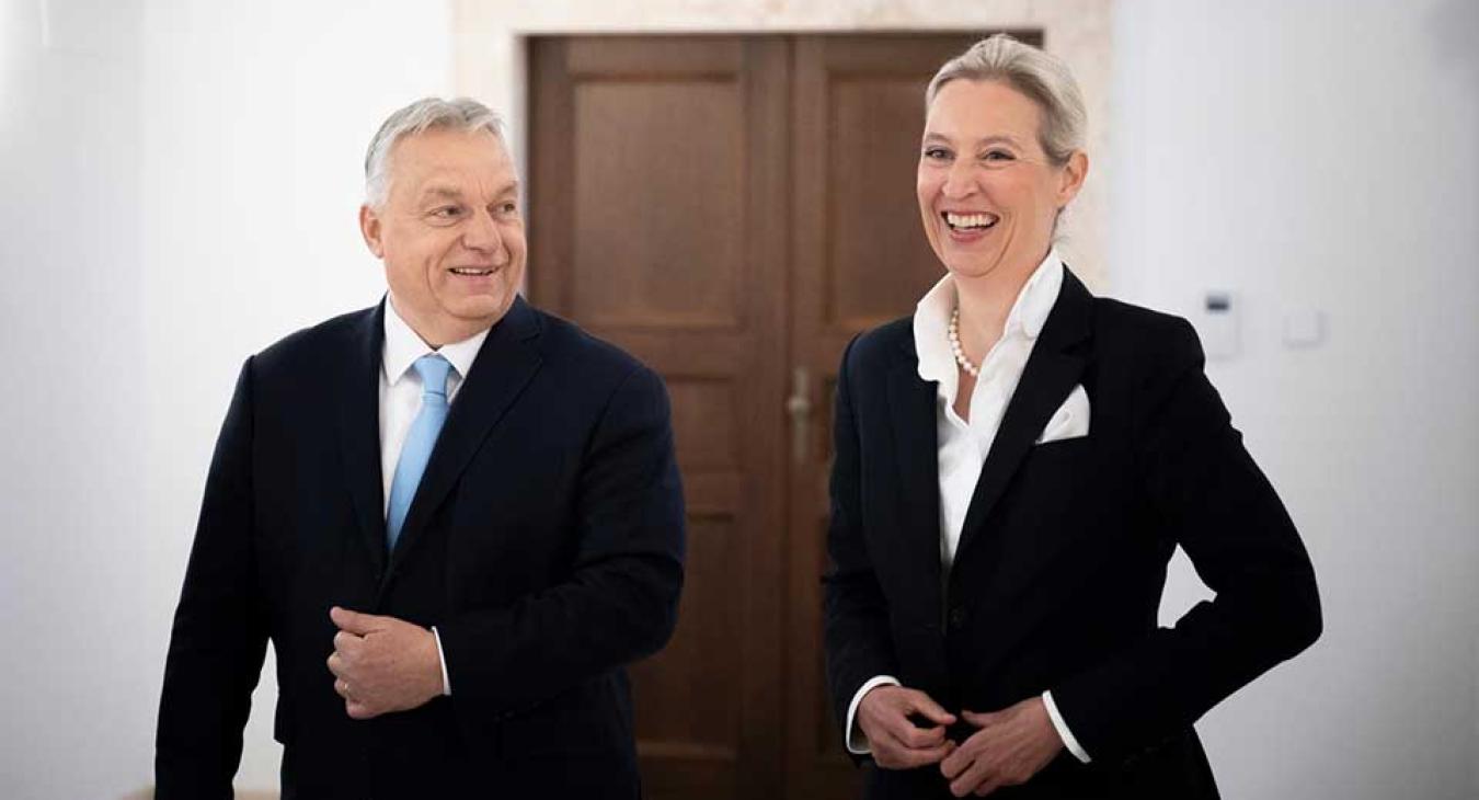 Szerda délelőtt tárgyalt Orbán Viktor a német szélsőjobboldali AfD párt társelnökével és kancellárjelöltjével, Alice Weidellel