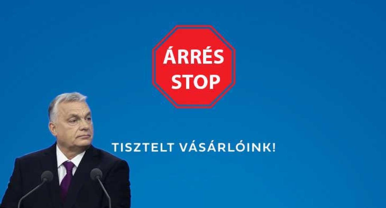 Árrés stop bevezetése!