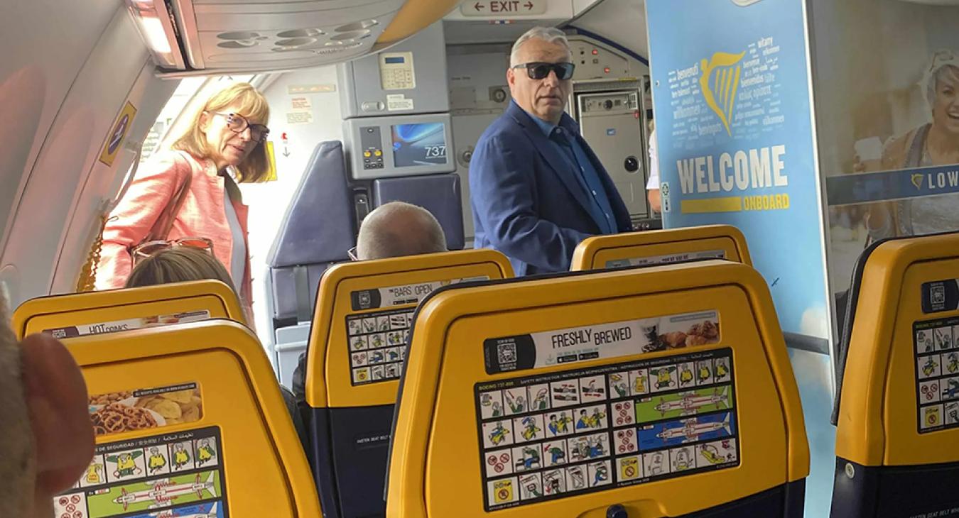 Orbán Viktor és felesége Brüsszelbe utazott fapados járattal