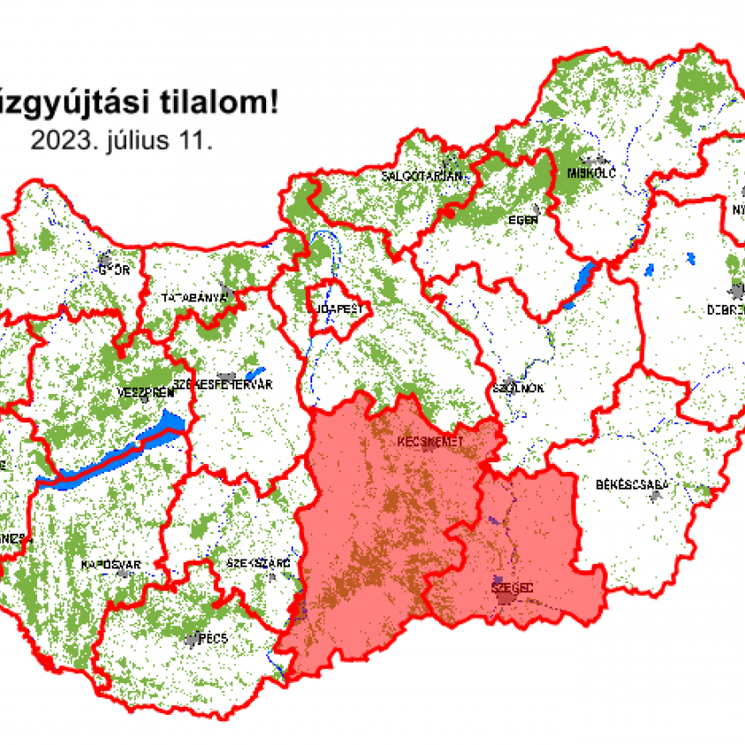 Már nyolc vármegyére terjed ki a tűzgyújtási tilalom