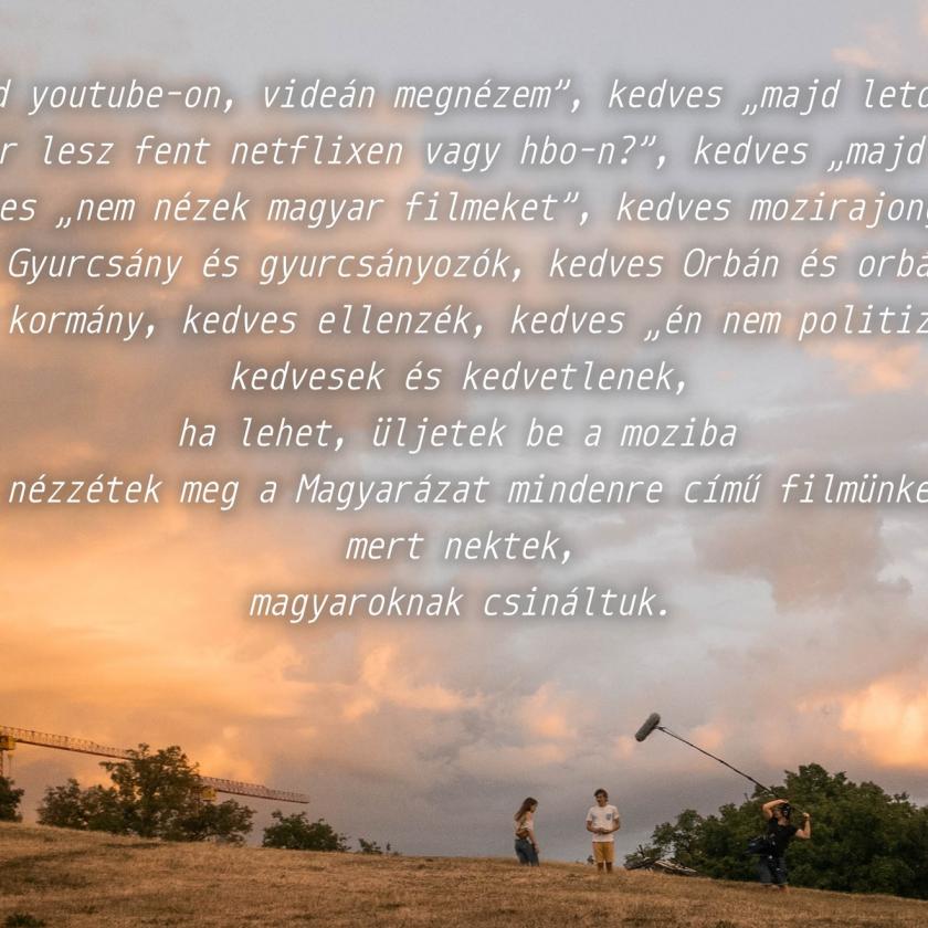 „Kedves Gyurcsány és gyurcsányozók, kedves Orbán és orbánozók” – a magyaroknak üzent a filmrendező
