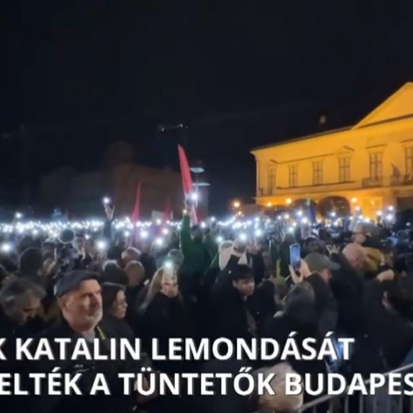 Ezrek követelték Novák Katalin köztársasági elnök lemondását a fővárosban