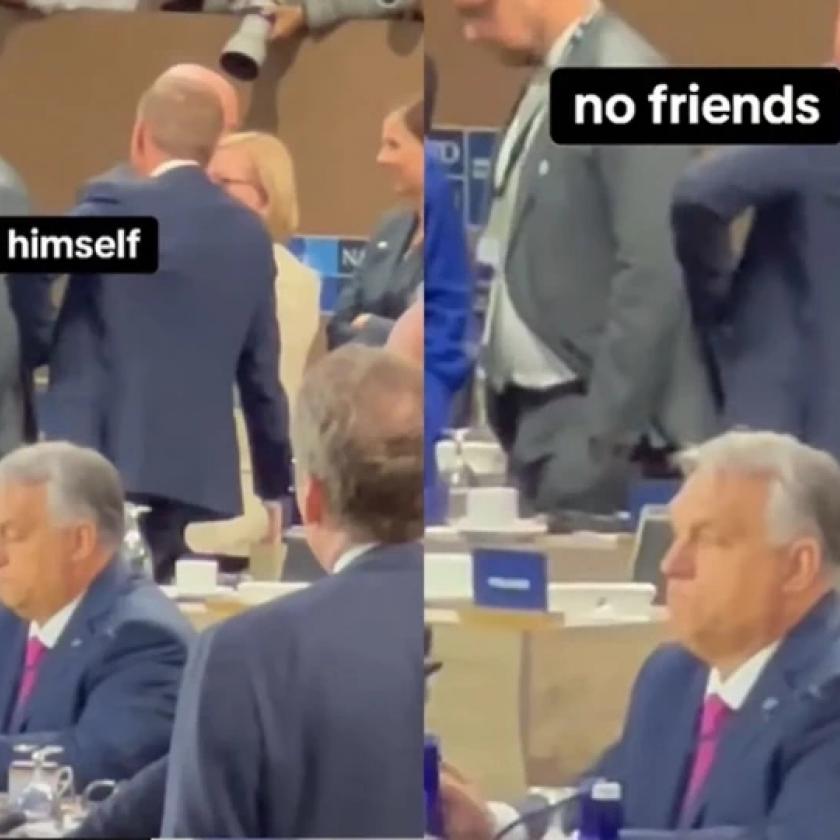 Orbán magányosan üldögélt a NATO-csúcs szünetében - VIDEÓ